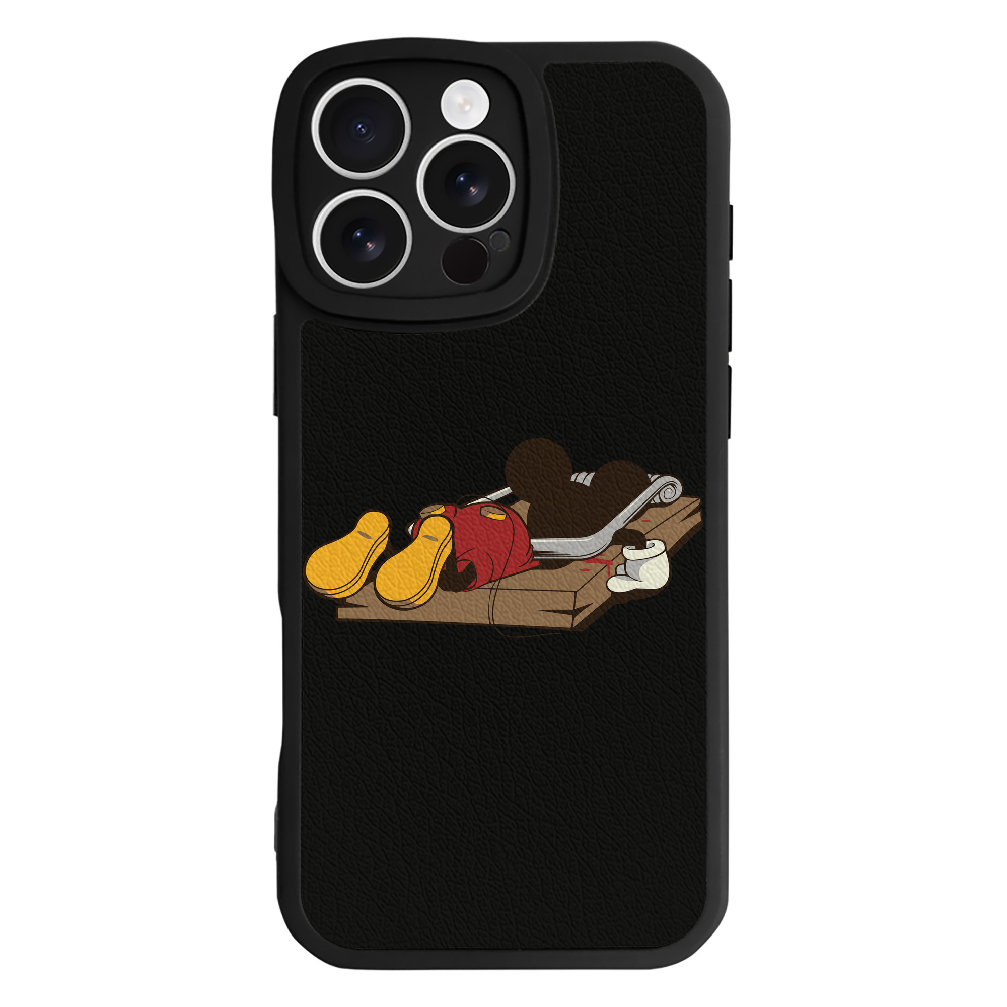 （画像用） ミッキーマウス Mickey Mouse 【iPhone 16シリーズ対応】シリコンスマホケース（レザー調） 材質：シリコン
